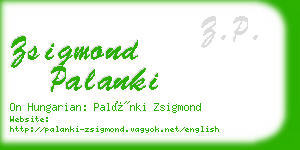 zsigmond palanki business card